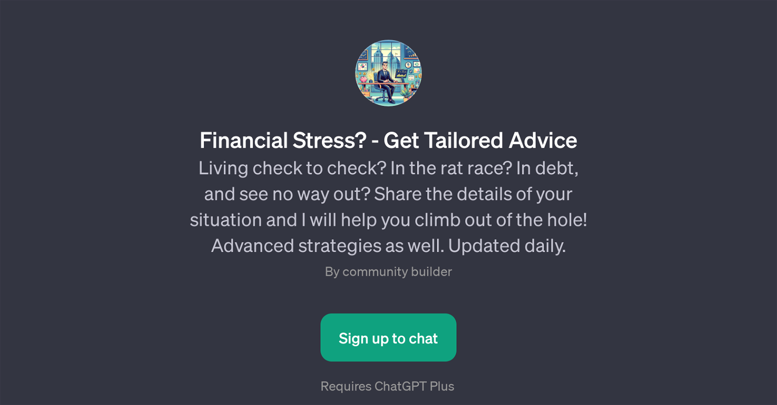 Financial Stress? - Get Tailored Advice website