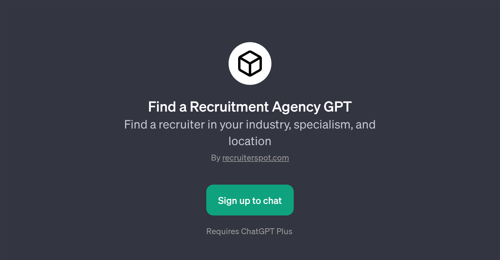 Find a Recruitment Agency GPT website