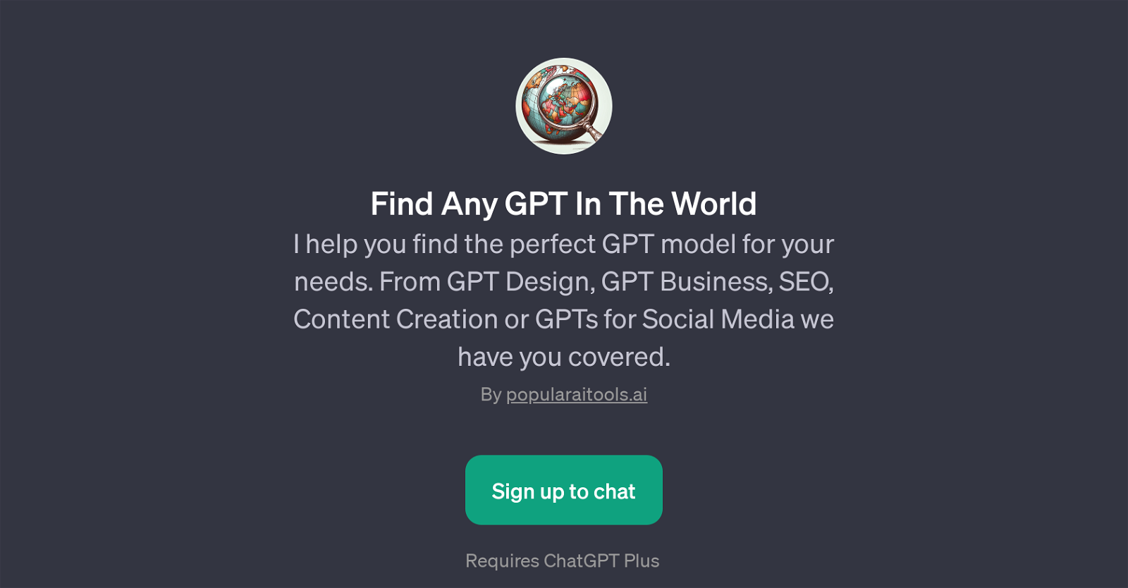 Find Any GPT In The World website