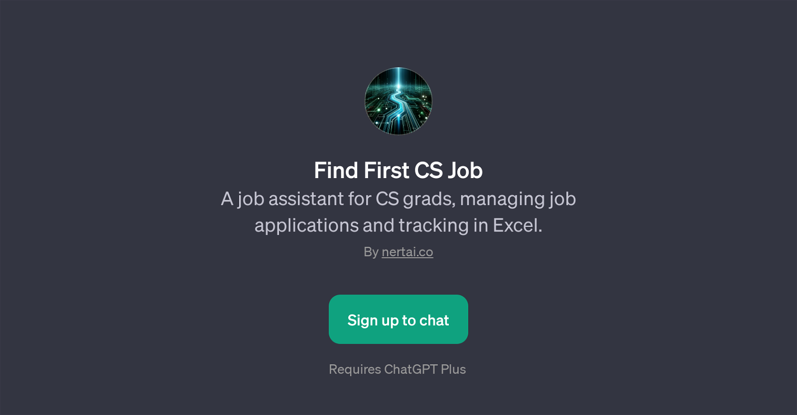 Find First CS Job website