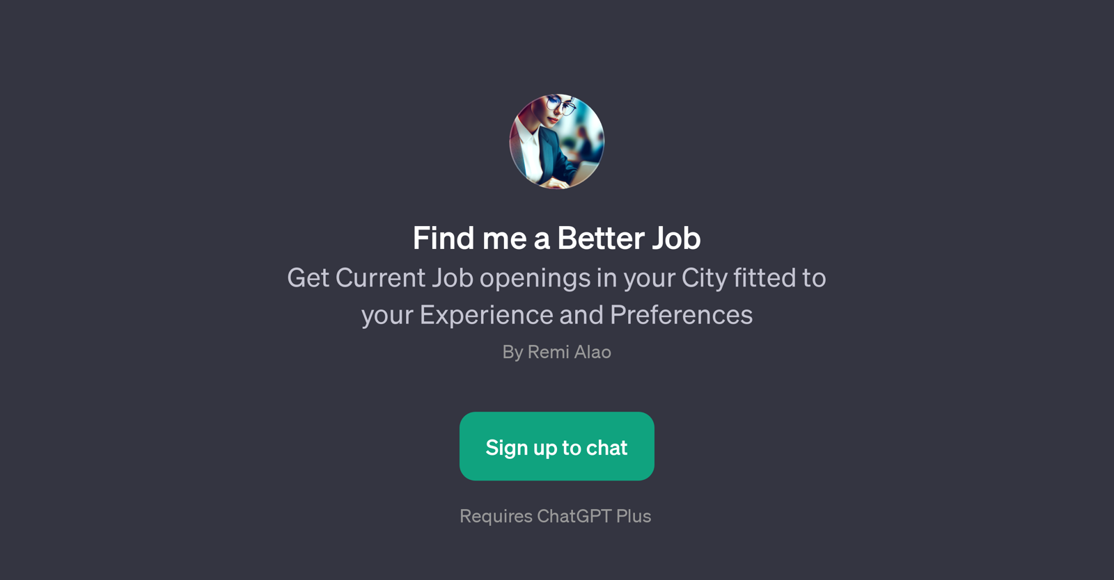 Find me a Better Job website