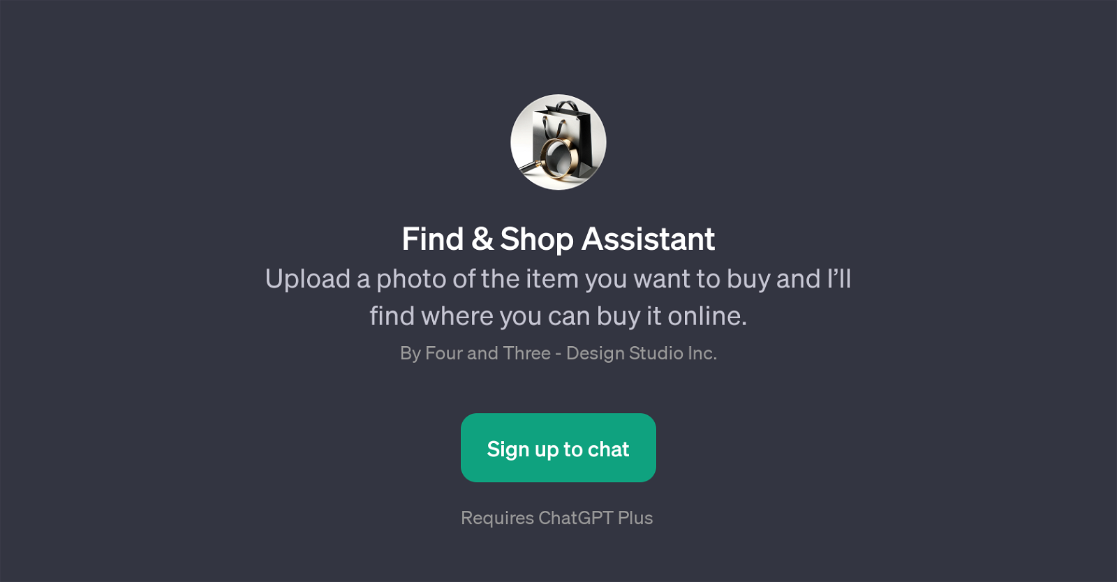 Find & Shop Assistant website