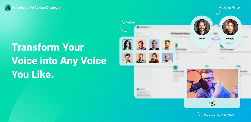 FineVoice AI Voice Changer website