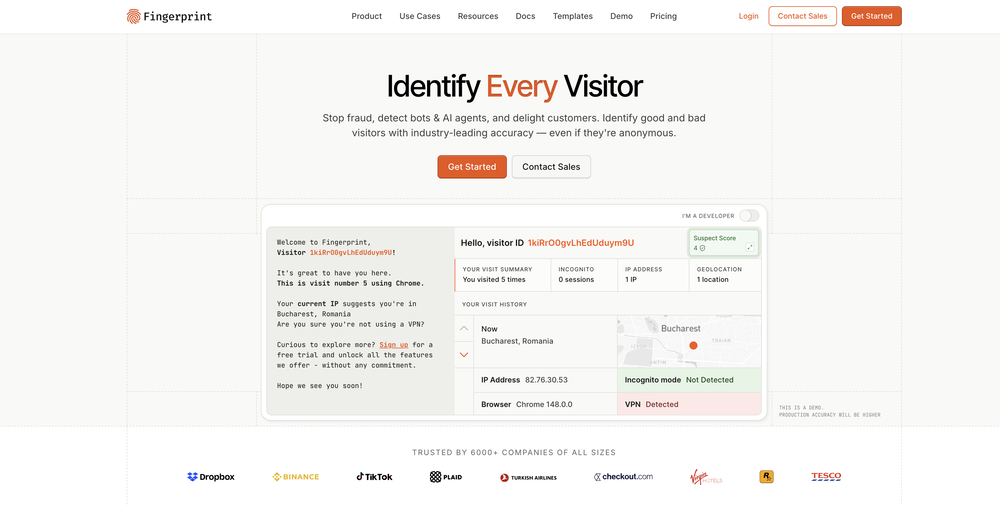Fingerprint website