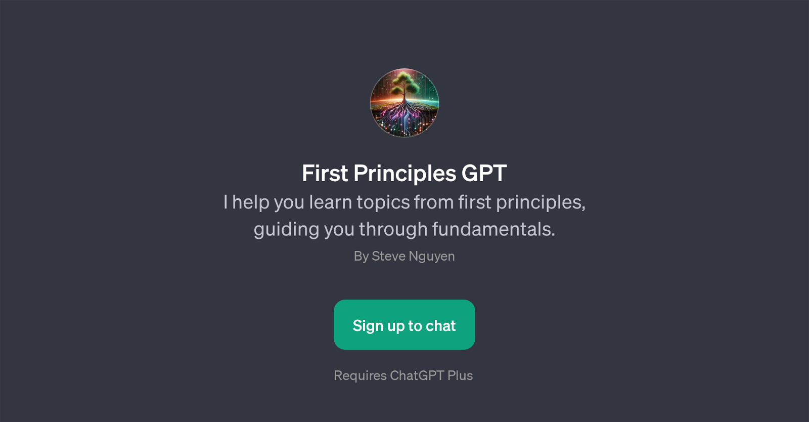 First Principles GPT website