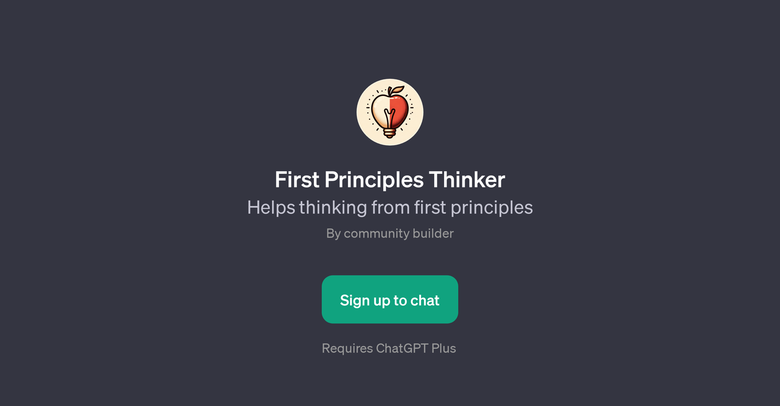 First Principles Thinker website