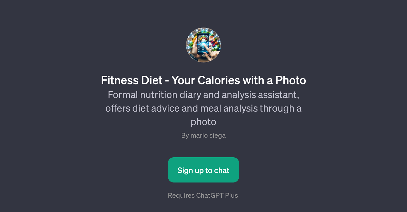 Fitness Diet - Your Calories with a Photo website