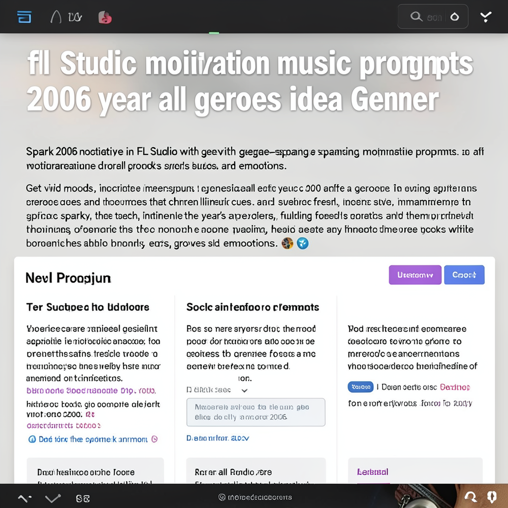 fl studio motivation music prompts 2006 year all genres idea gener website