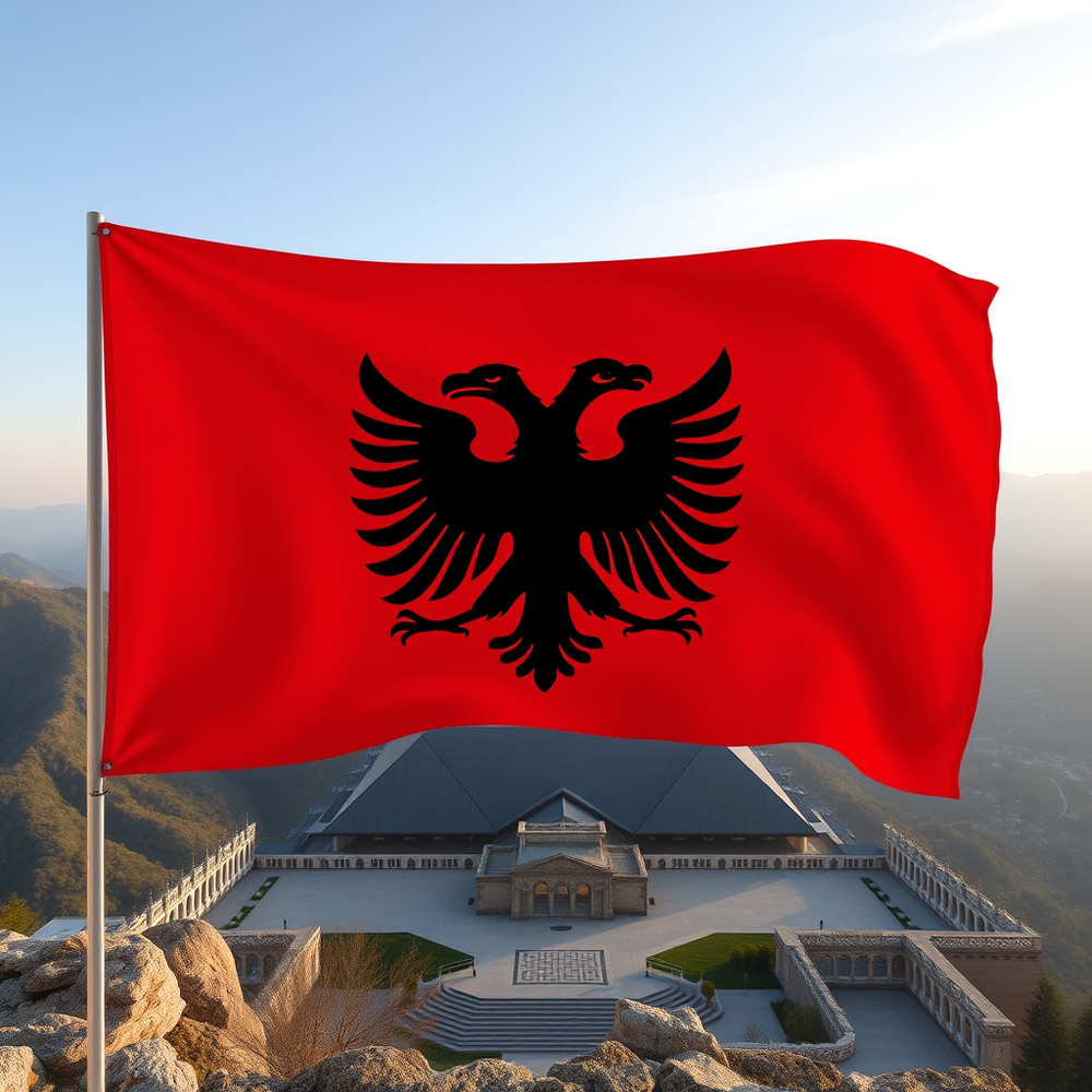 Flag Occupied by Albania Photo website