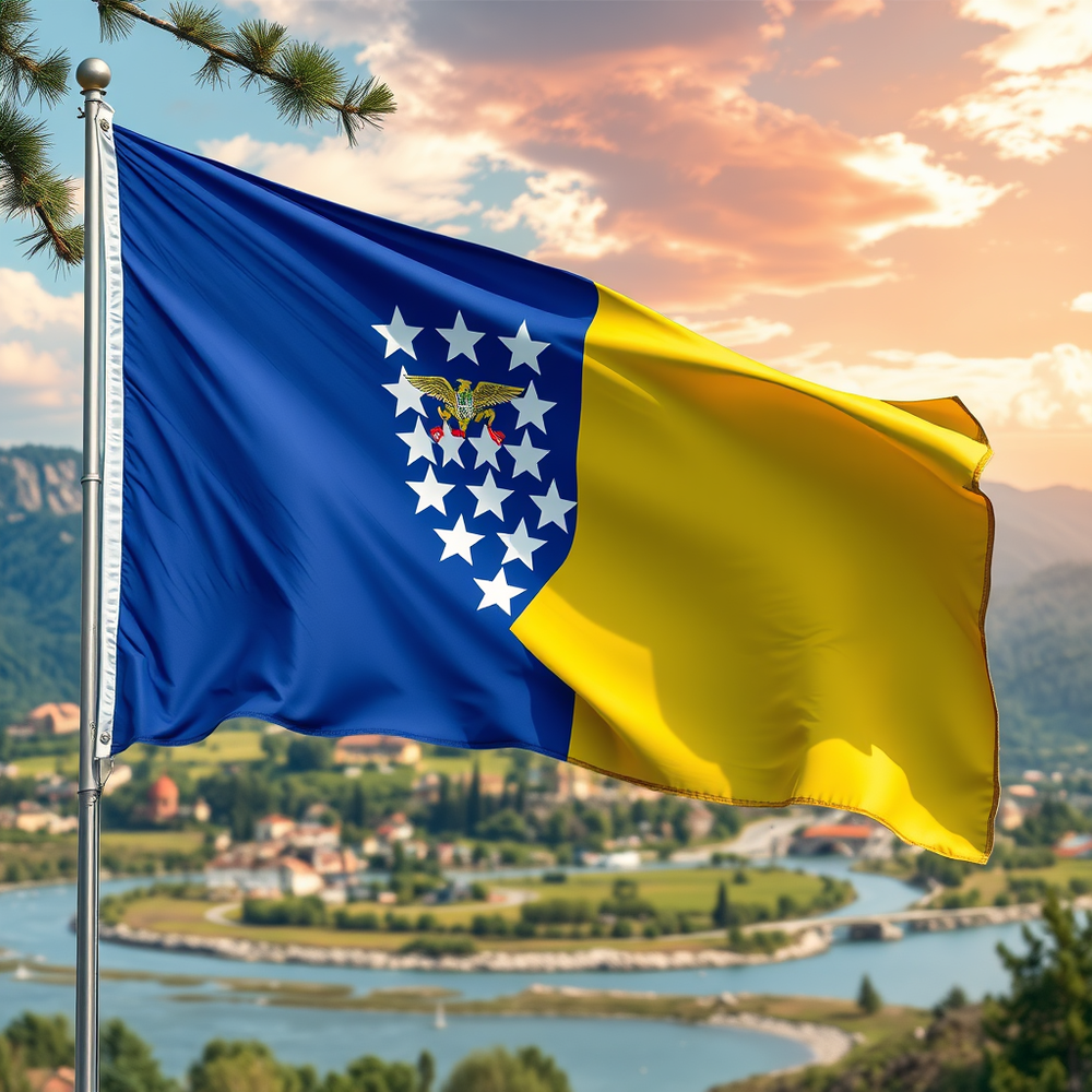 Flag Occupied by Bosnia and Herzegovina Photo website