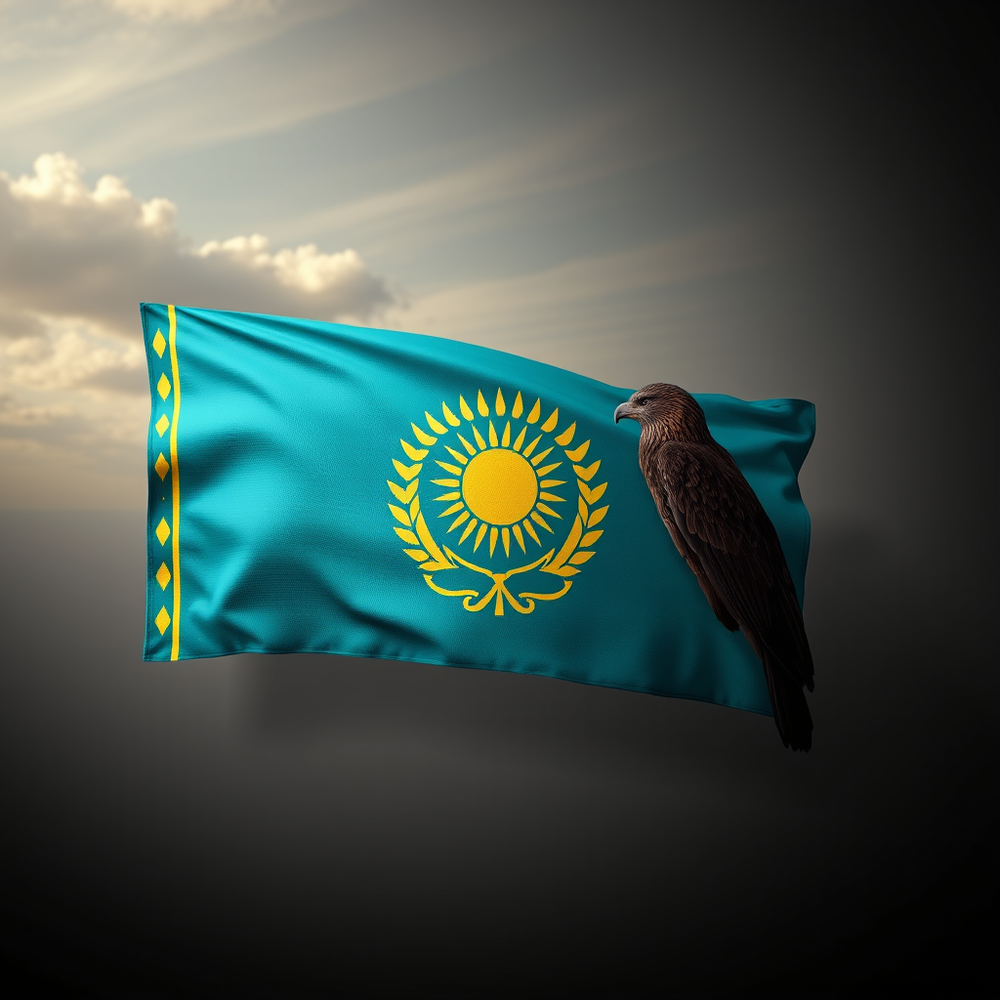 Flag Occupied by Kazakhstan Photo website