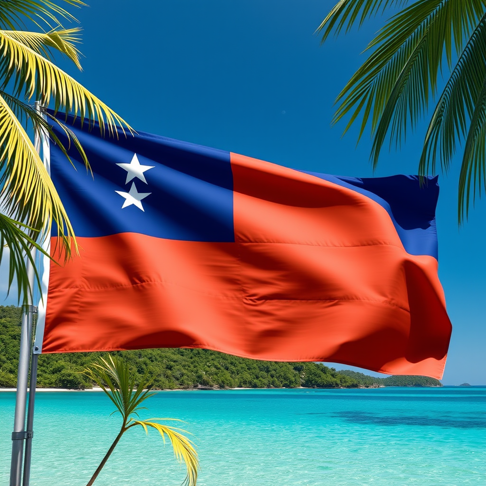 Flag Occupied by Solomon Islands Photo website