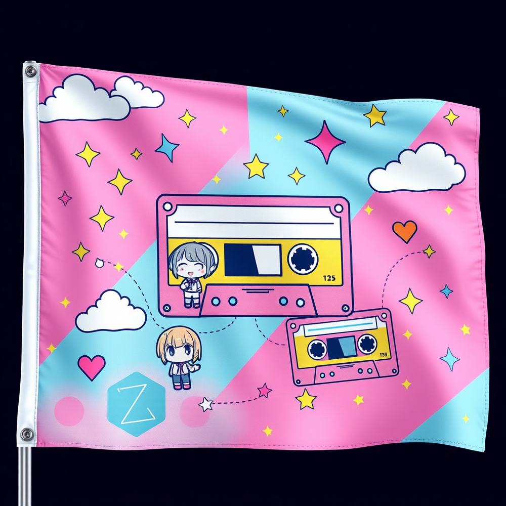Flag of fanloid xydrick kawaii cassette futurism website