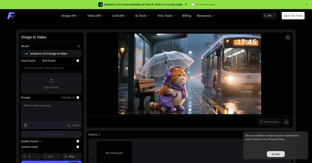 Flaq AI | Image to Video website