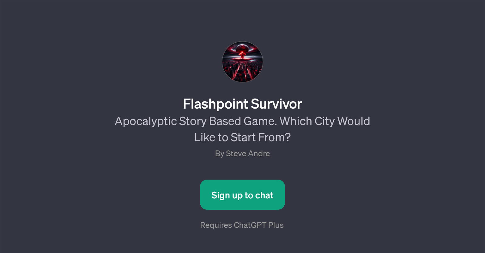 Flashpoint Survivor website