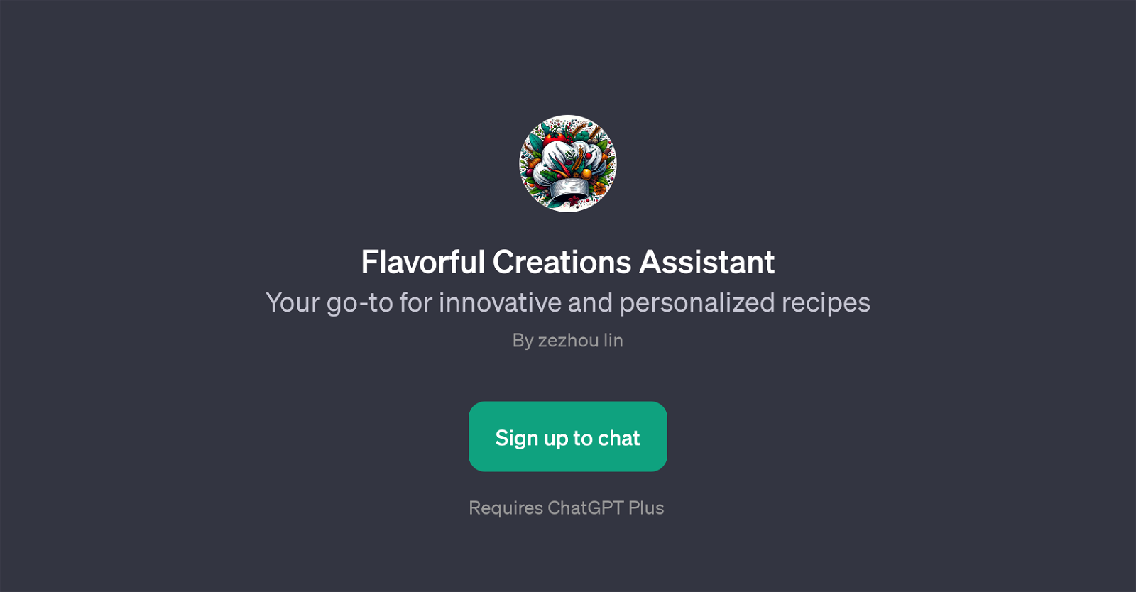 Flavorful Creations Assistant website