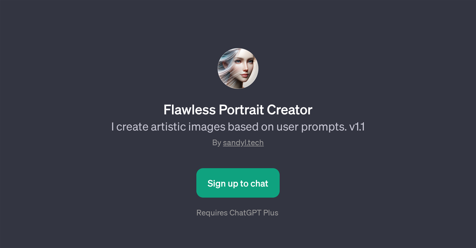 Flawless Portrait Creator website