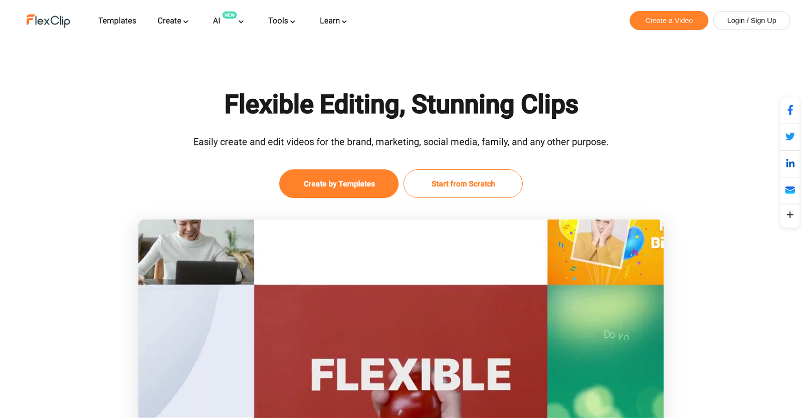 Flexclip website