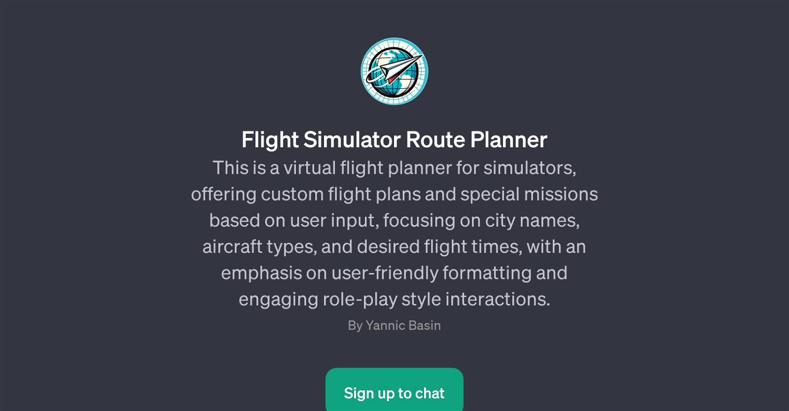 Flight Simulator Route Planner website