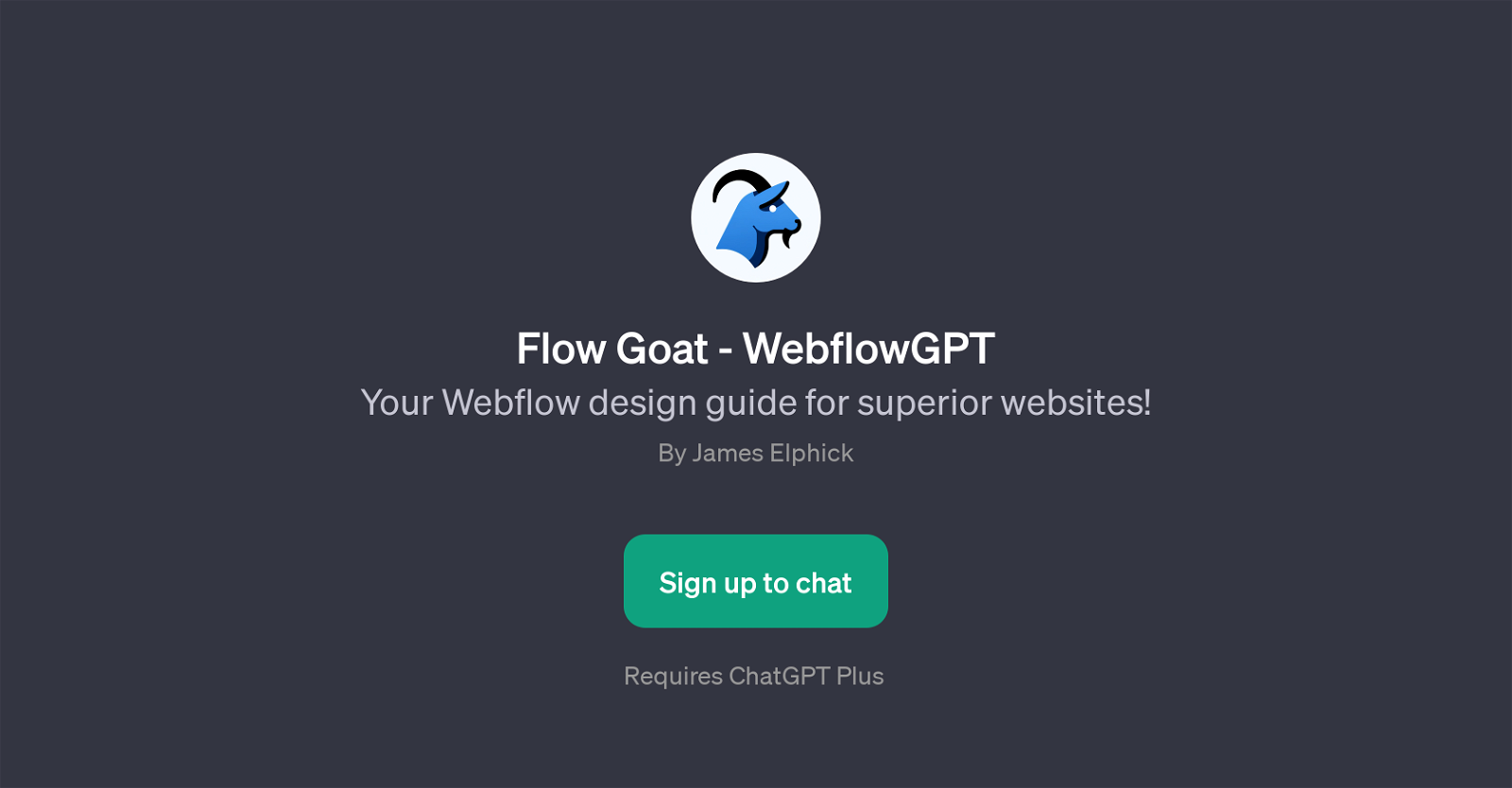 Flow Goat - WebflowGPT website