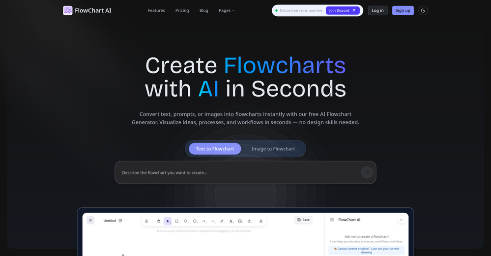 Flowchart AI website