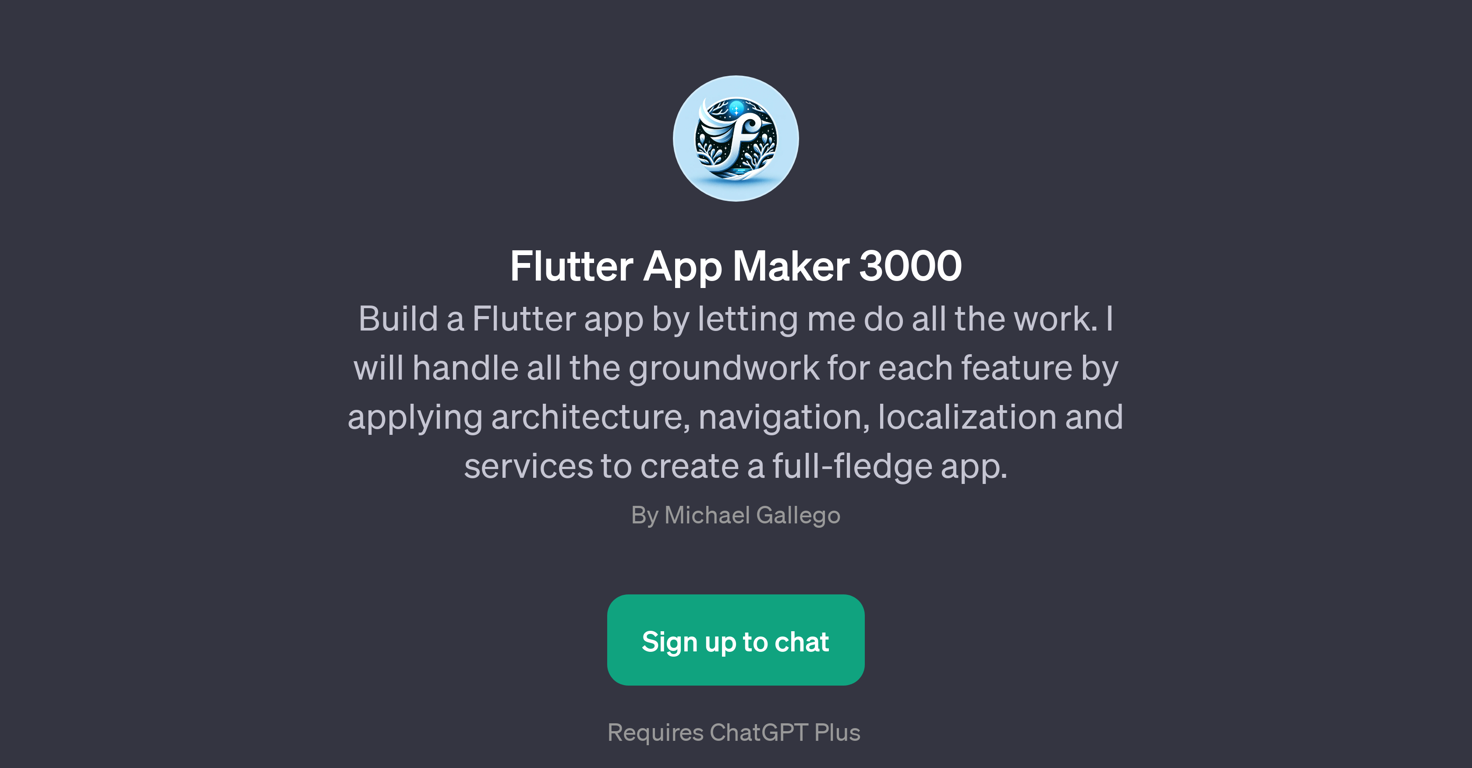Flutter App Maker 3000 website