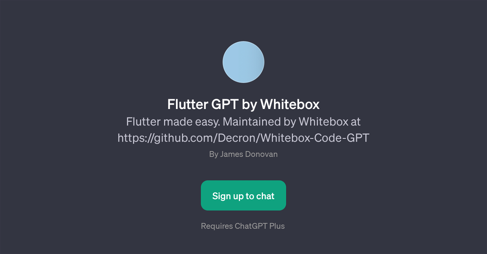 Flutter GPT by Whitebox website