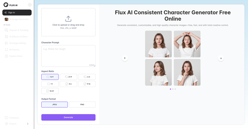 FluxAI website