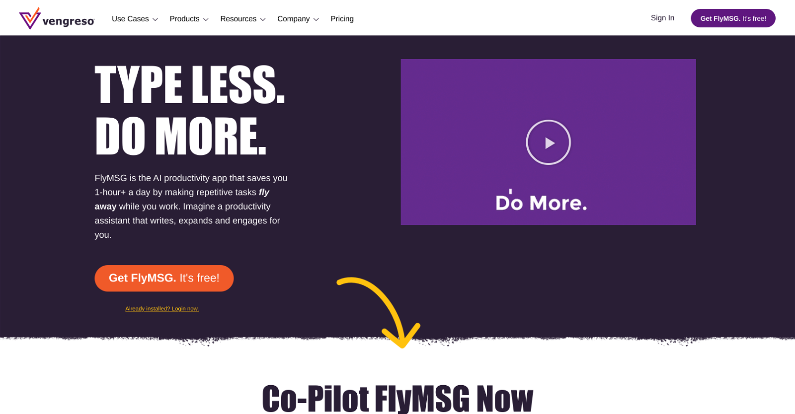 FlyMSG website