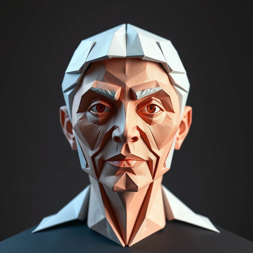 Folded Identity — Origami Portrait website