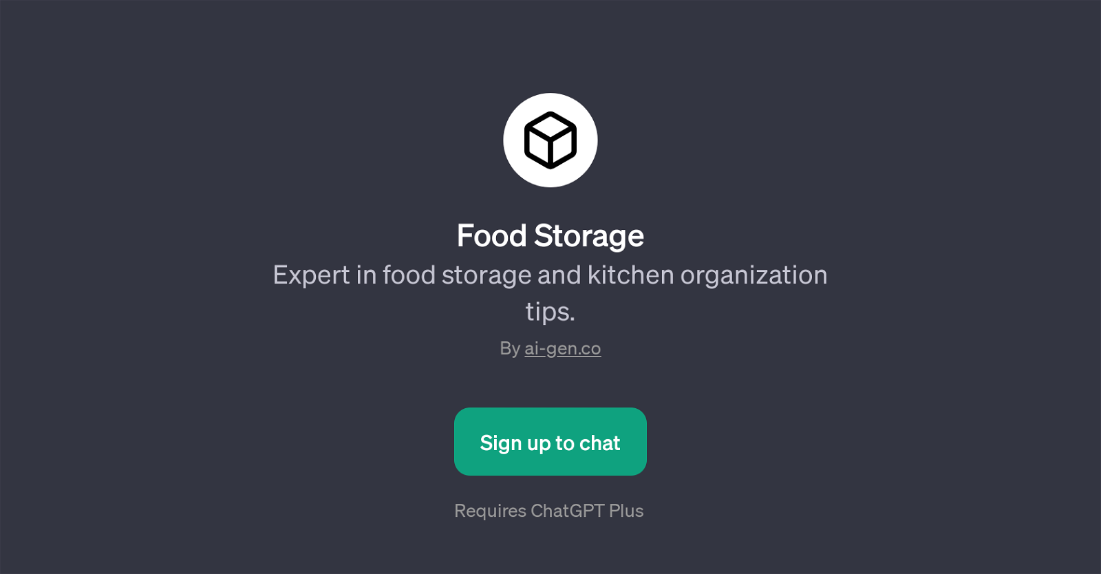 Food Storage website