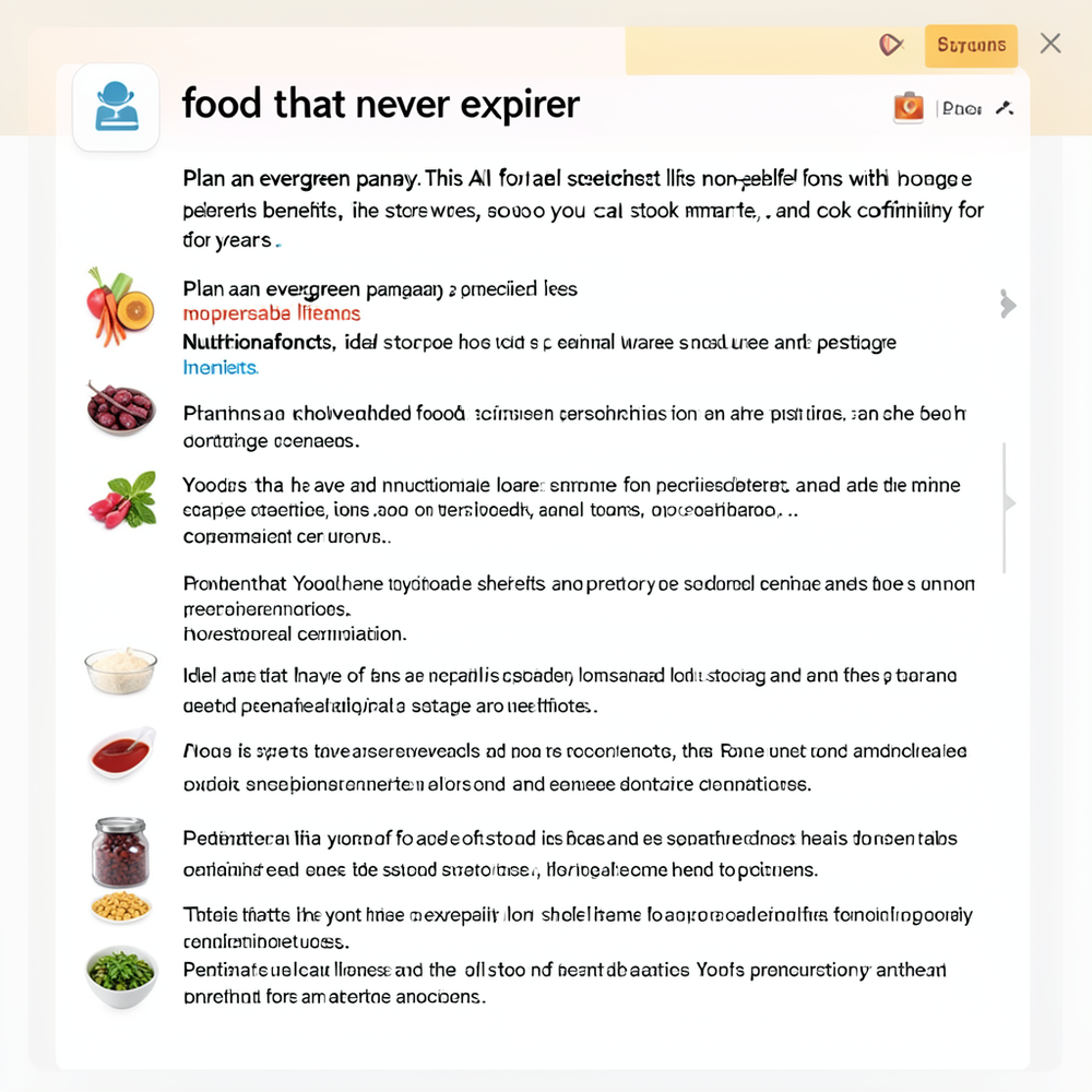 food that never expirer website