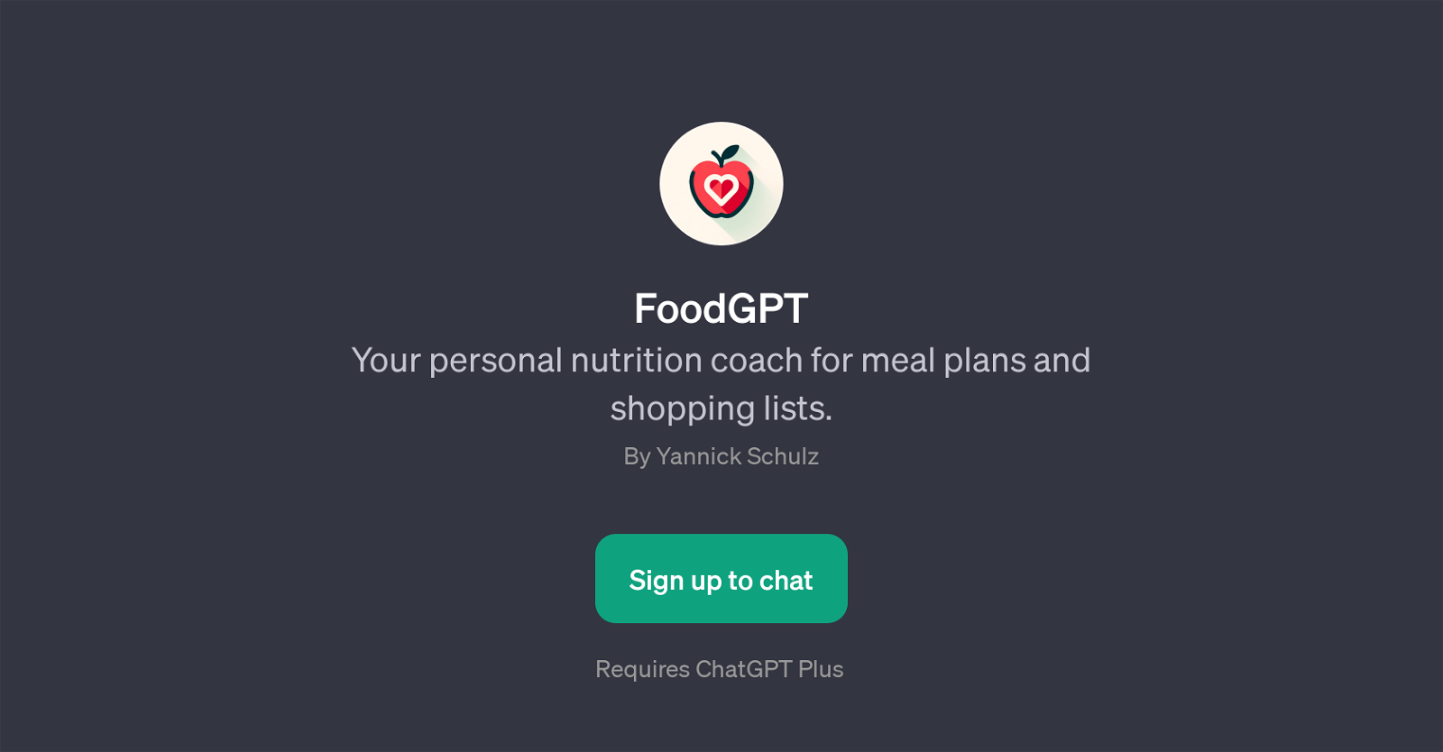 FoodGPT website