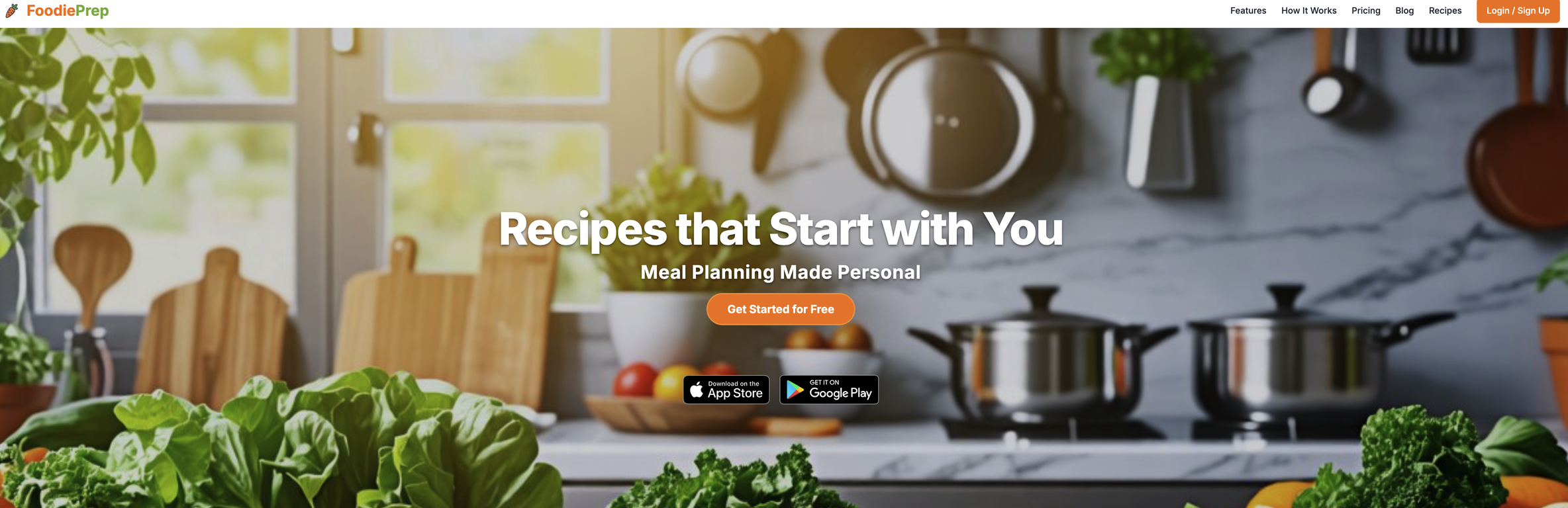 FoodiePrep website