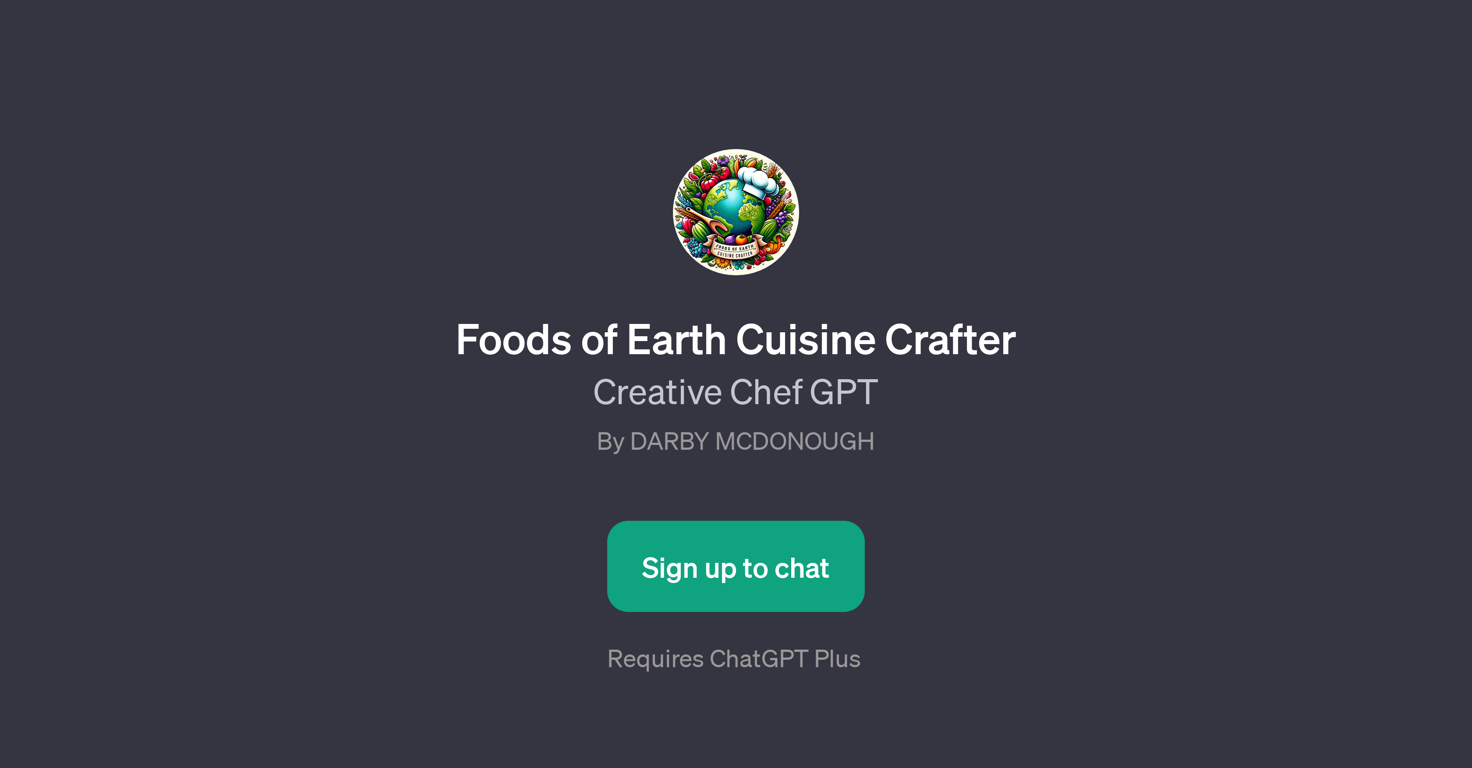 Foods of Earth Cuisine Crafter website