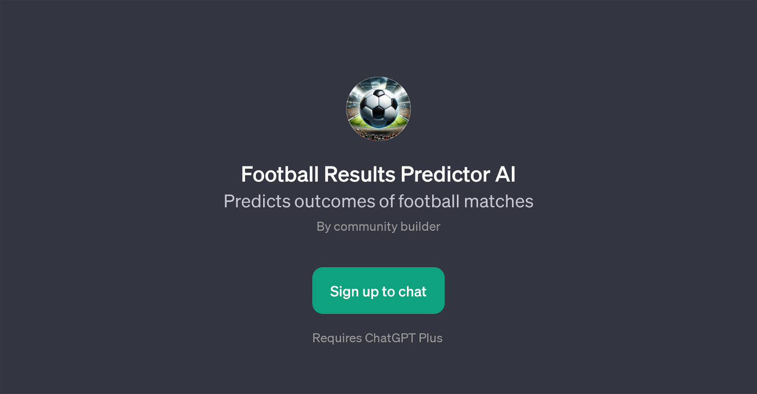 Football Results Predictor AI website