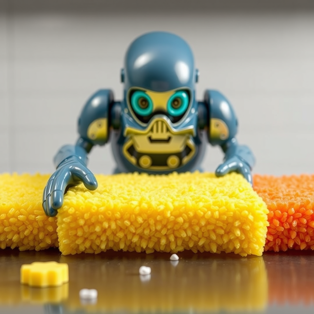 Foraging for the temperature-reactive polymer matrix and durable binding agents essential for Scrub Daddy scouring pads. ​ website