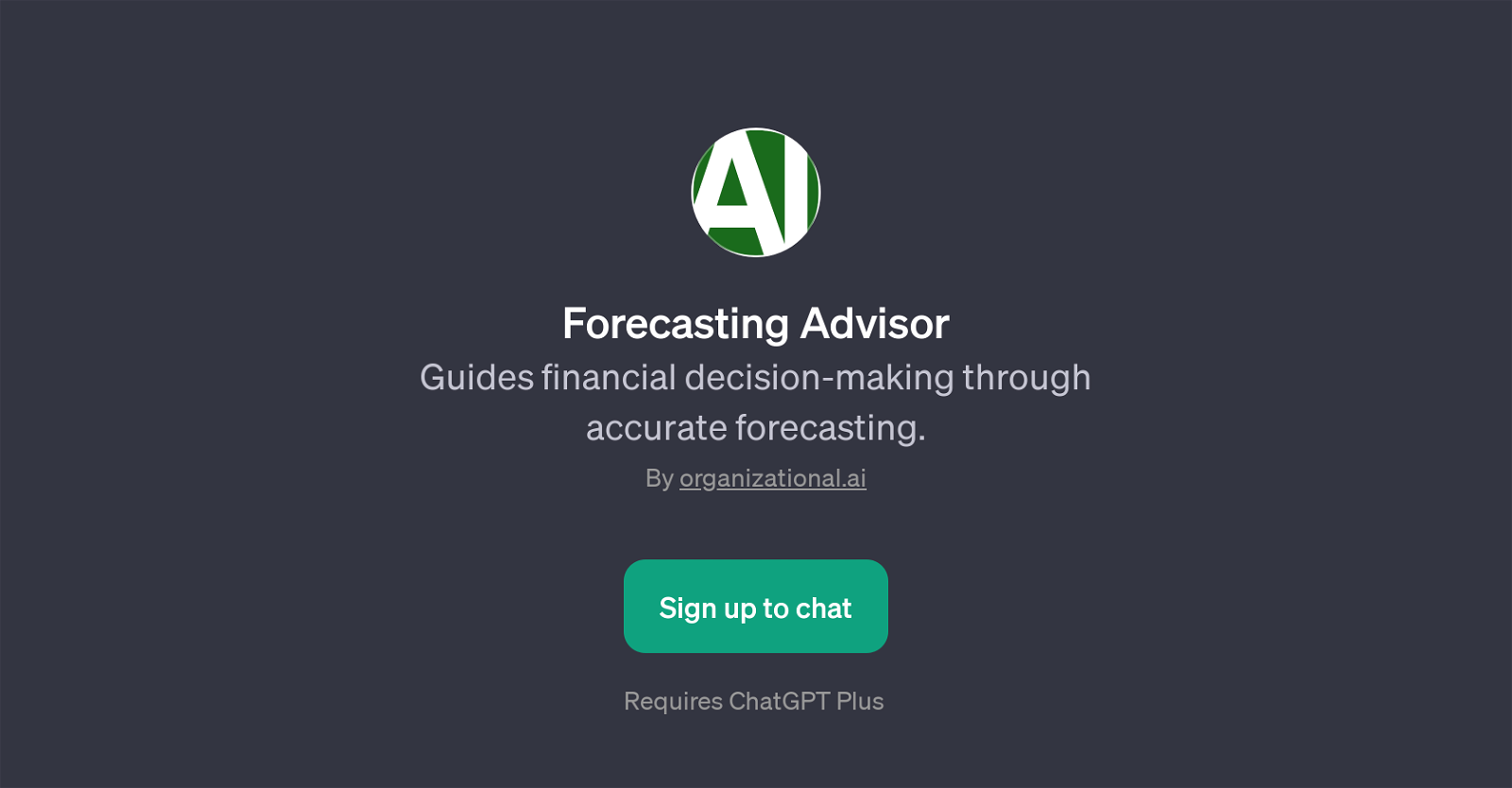 Forecasting Advisor website