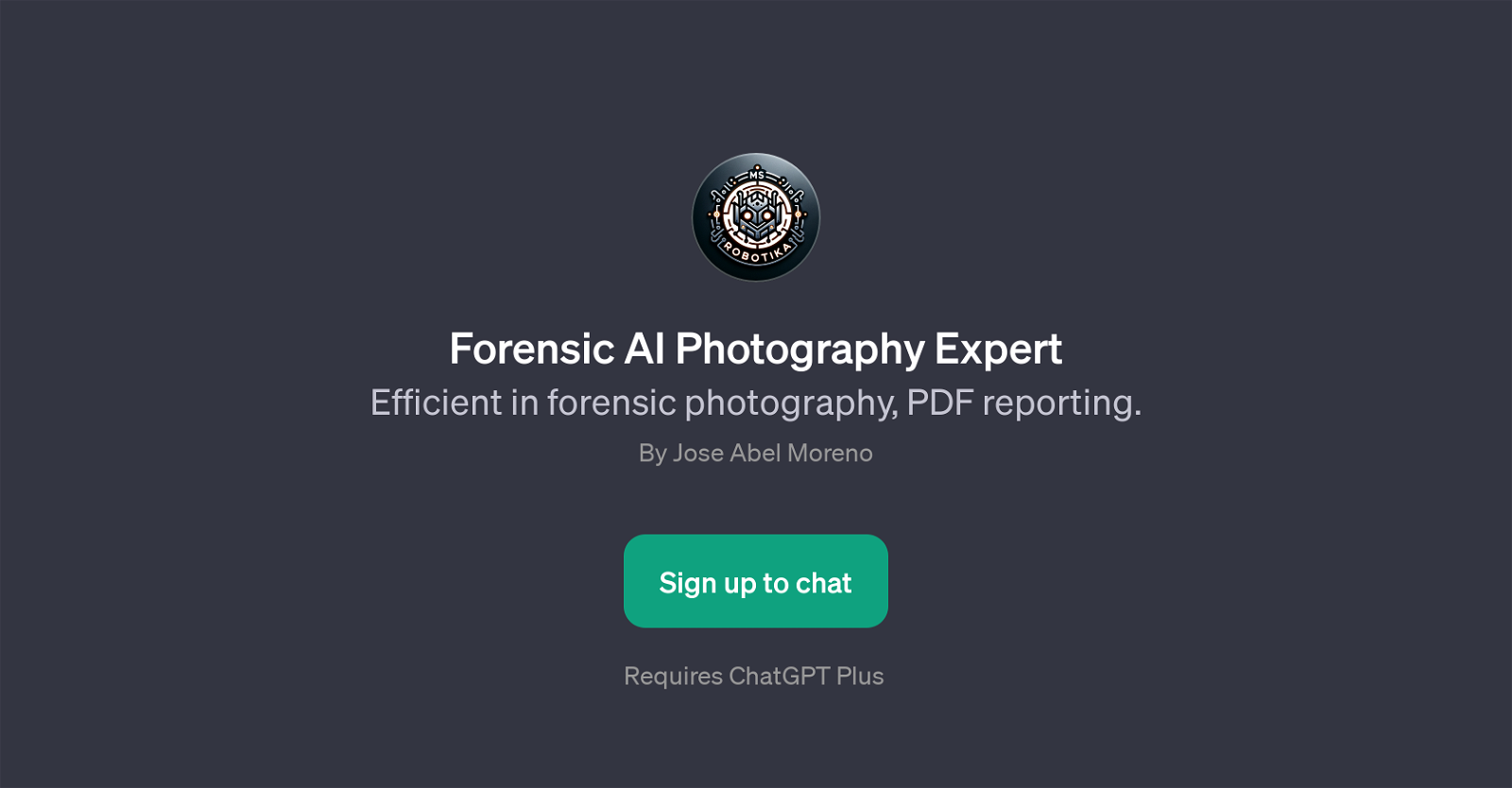Forensic AI Photography Expert website