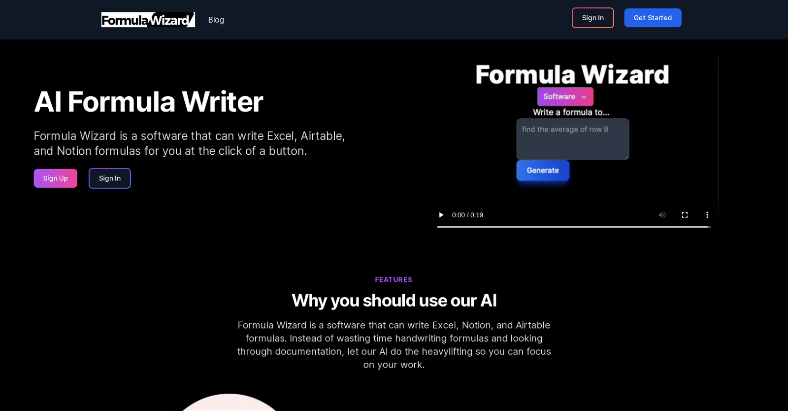Formula Wizard website