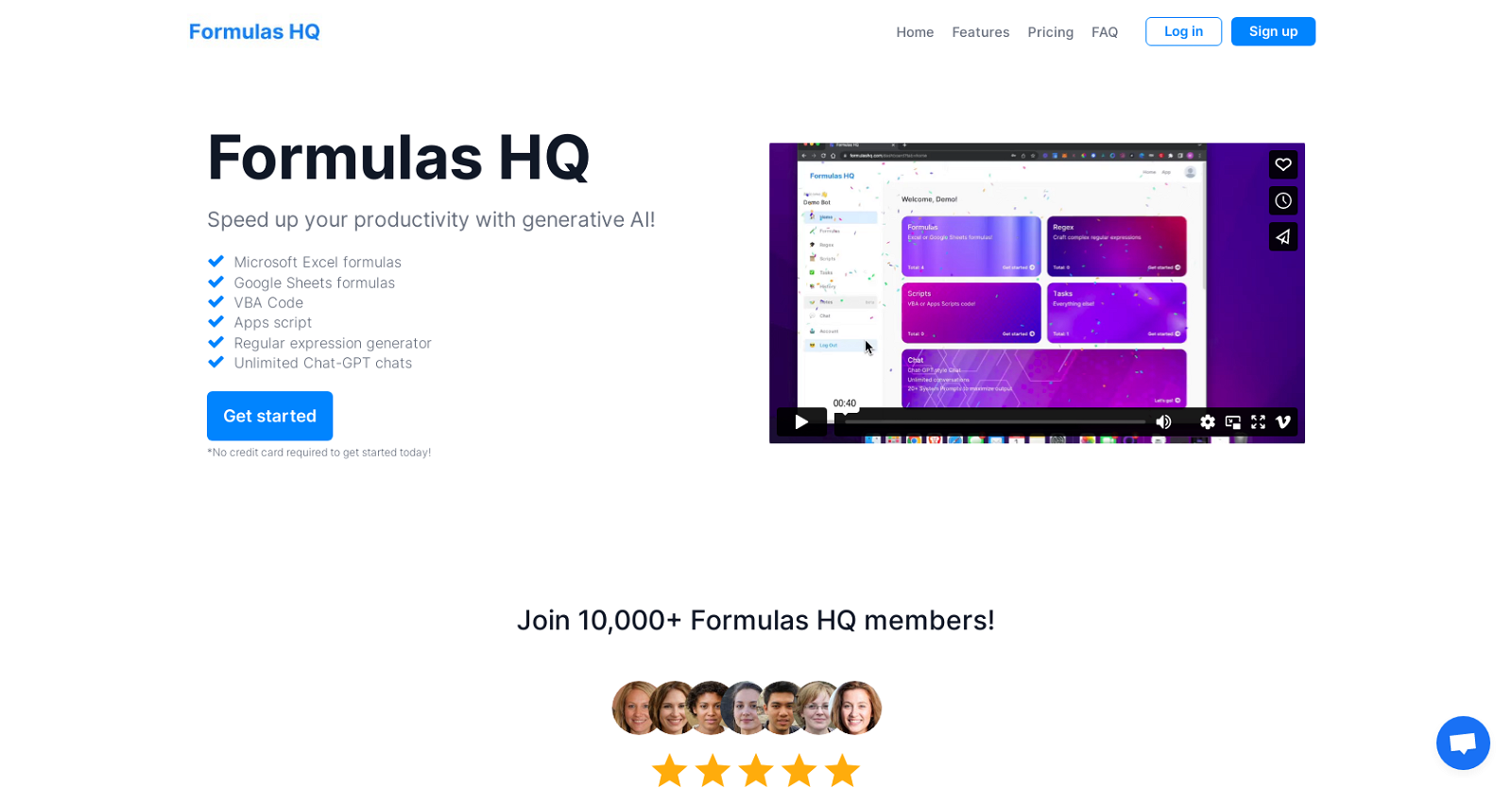Formulas HQ website