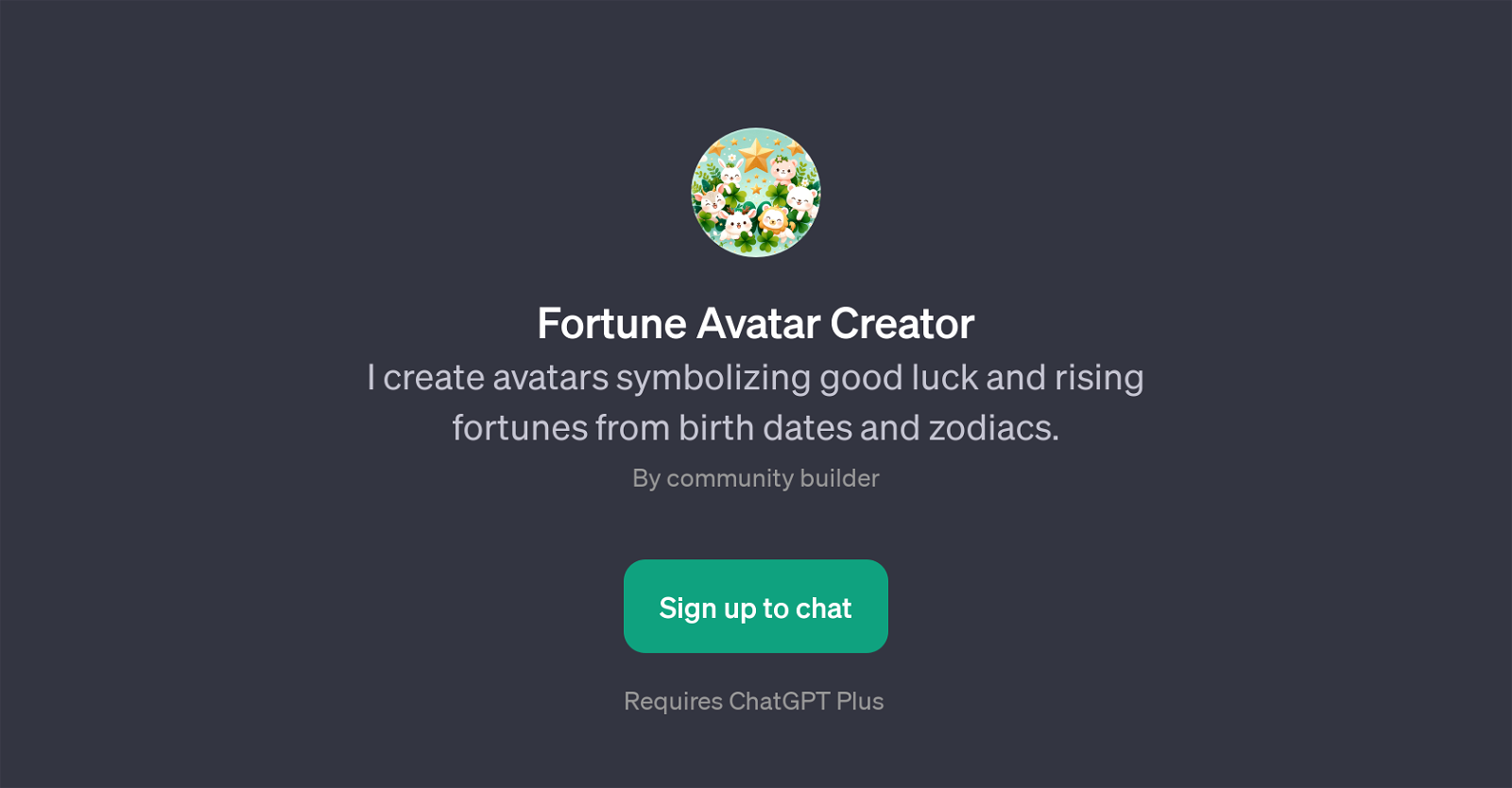 Fortune Avatar Creator website