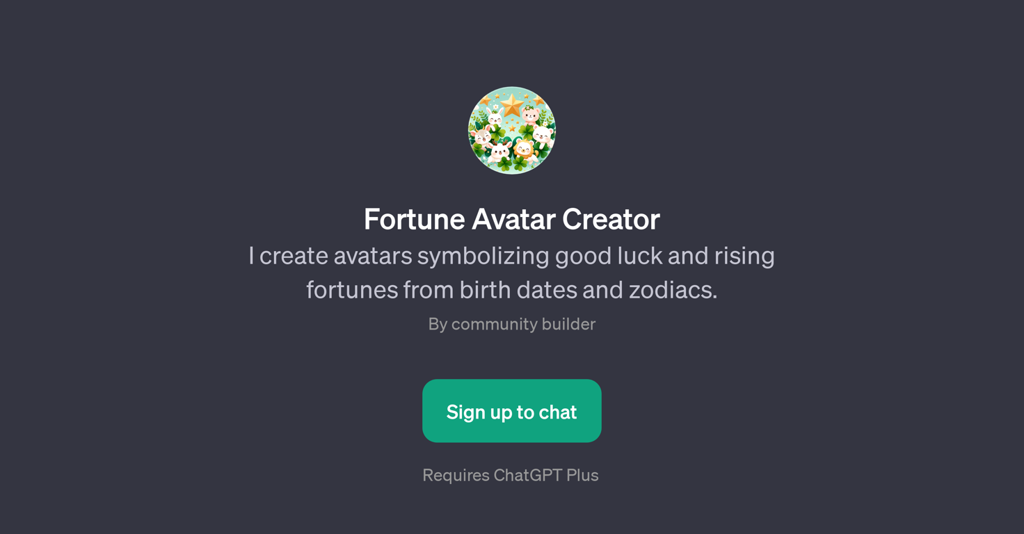 Fortune Avatar Creator website