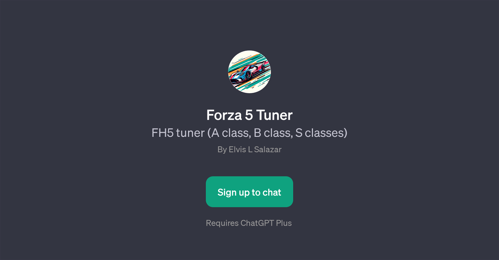 Forza 5 Tuner website