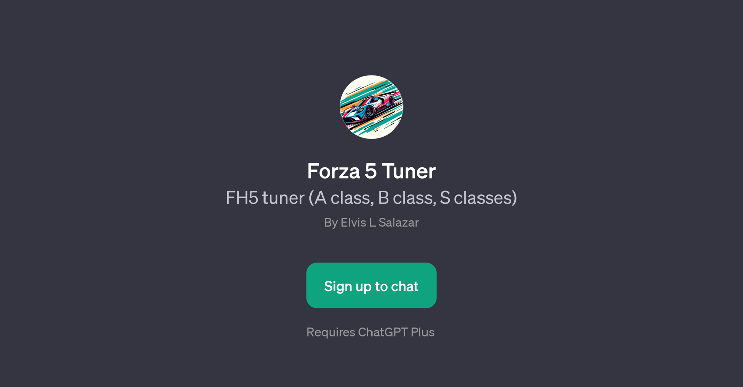 Forza 5 Tuner website
