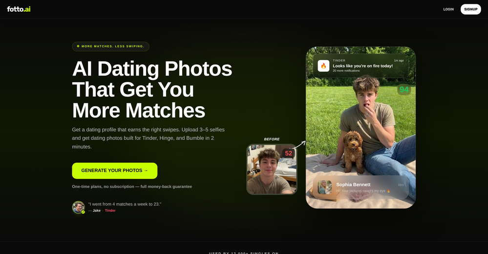 Fotto AI website