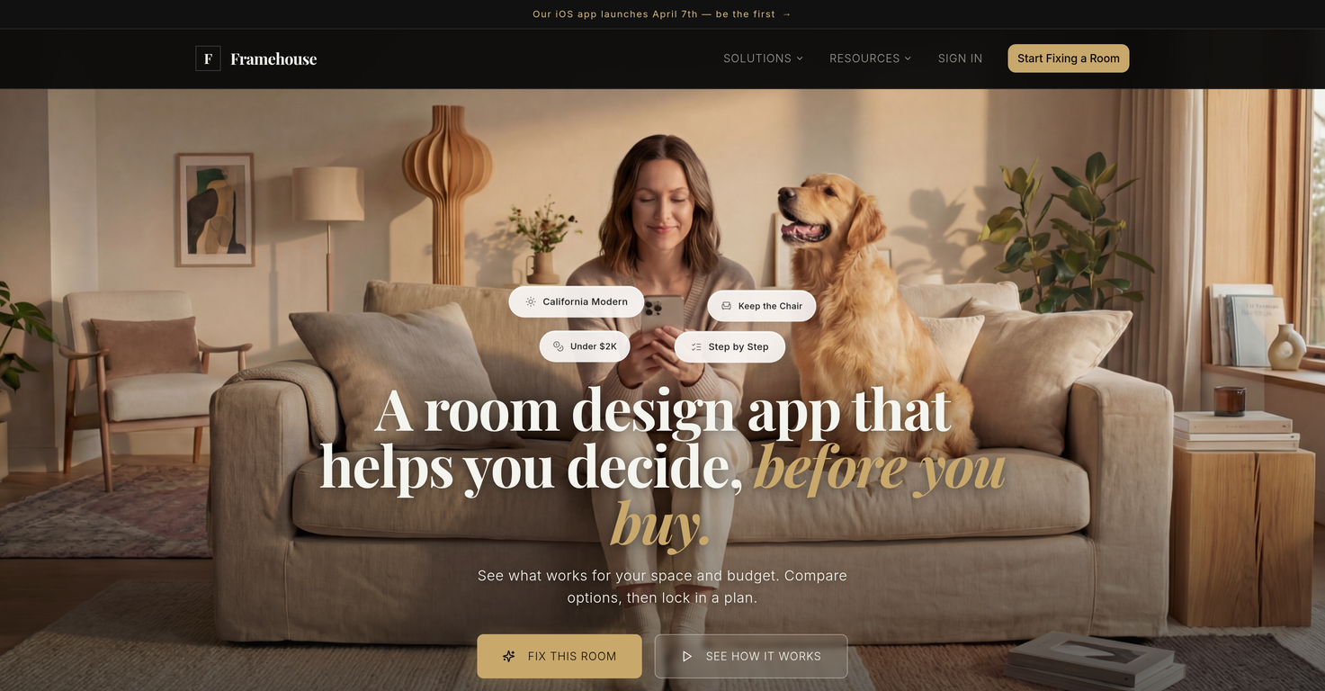 Framehouse Design - AI Tool For Interior design