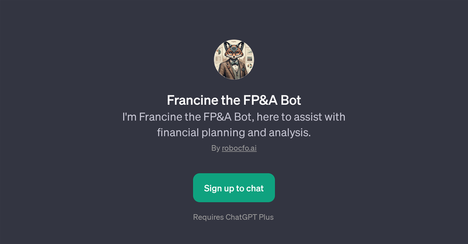 Francine the FP&A Bot website