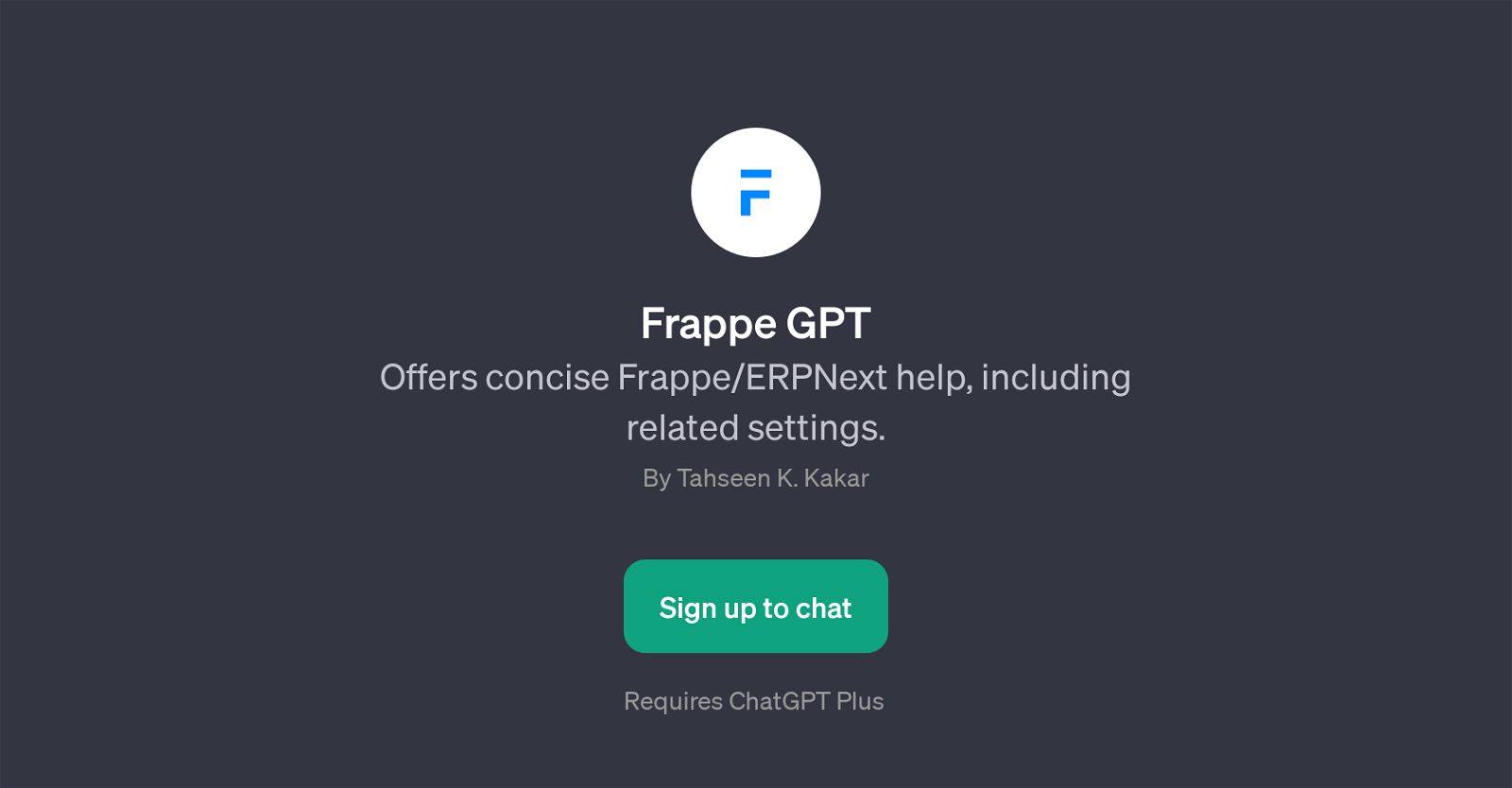 Frappe GPT website