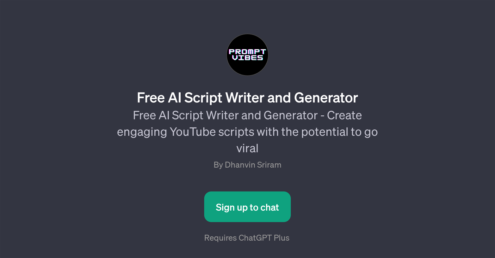 Free AI Script Writer and Generator website